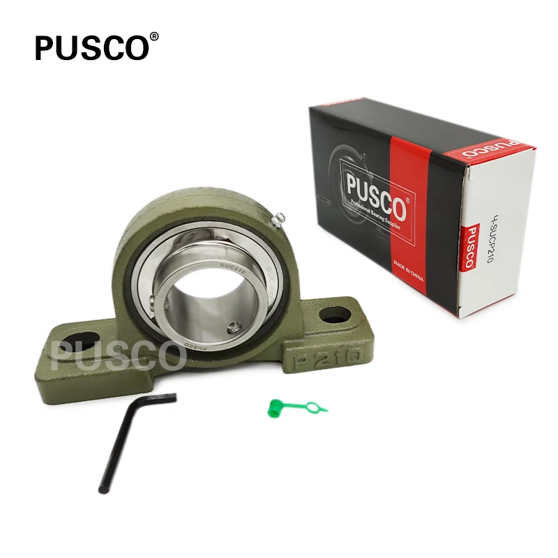 PUSCO Thickened Cast Iron Universal Bearing UCP210 GCr15 Insert Bearing Inch Shaft Bearing For Mining Metallurgy UCP207 UCP210