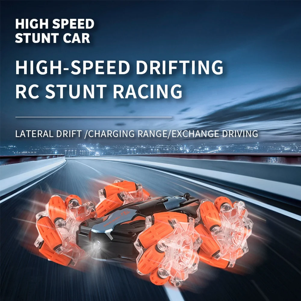 2.4G Watch Sensor Stunt RC Car Toys Double Side Walking Car With Music & Lights