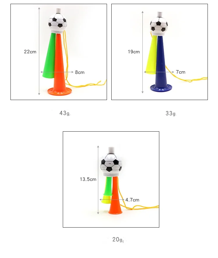 Concert Competition Noise Maker Small Gift Wholesale Small Sports Fans Cheer Toy Football Cheering Trumpet