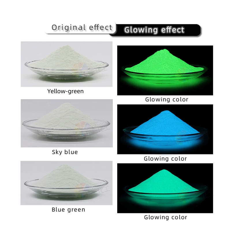 
Free Sample Wholesale light absorbing glow powder glow in the dark acrylic powder pigment powder for ink and paint 