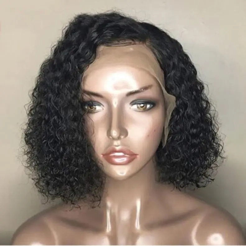 
100% Human Hair lace human hair wigs Vendor Pre Plucked 10a Grade Brazilian Bob Straight 13x4 Frontal Lace Wigs 