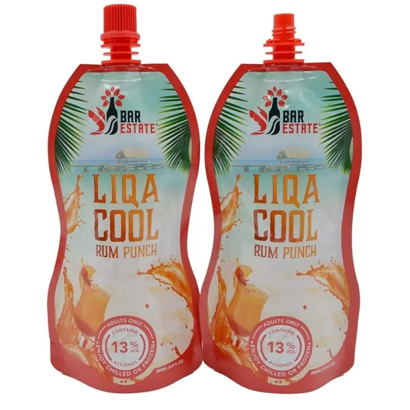 Custom Stand up Drink Bag Spout Pouch Juice Beverage Nozzle Packaging Bag Packaging Bag Ketchup Sauce Spout Pouch