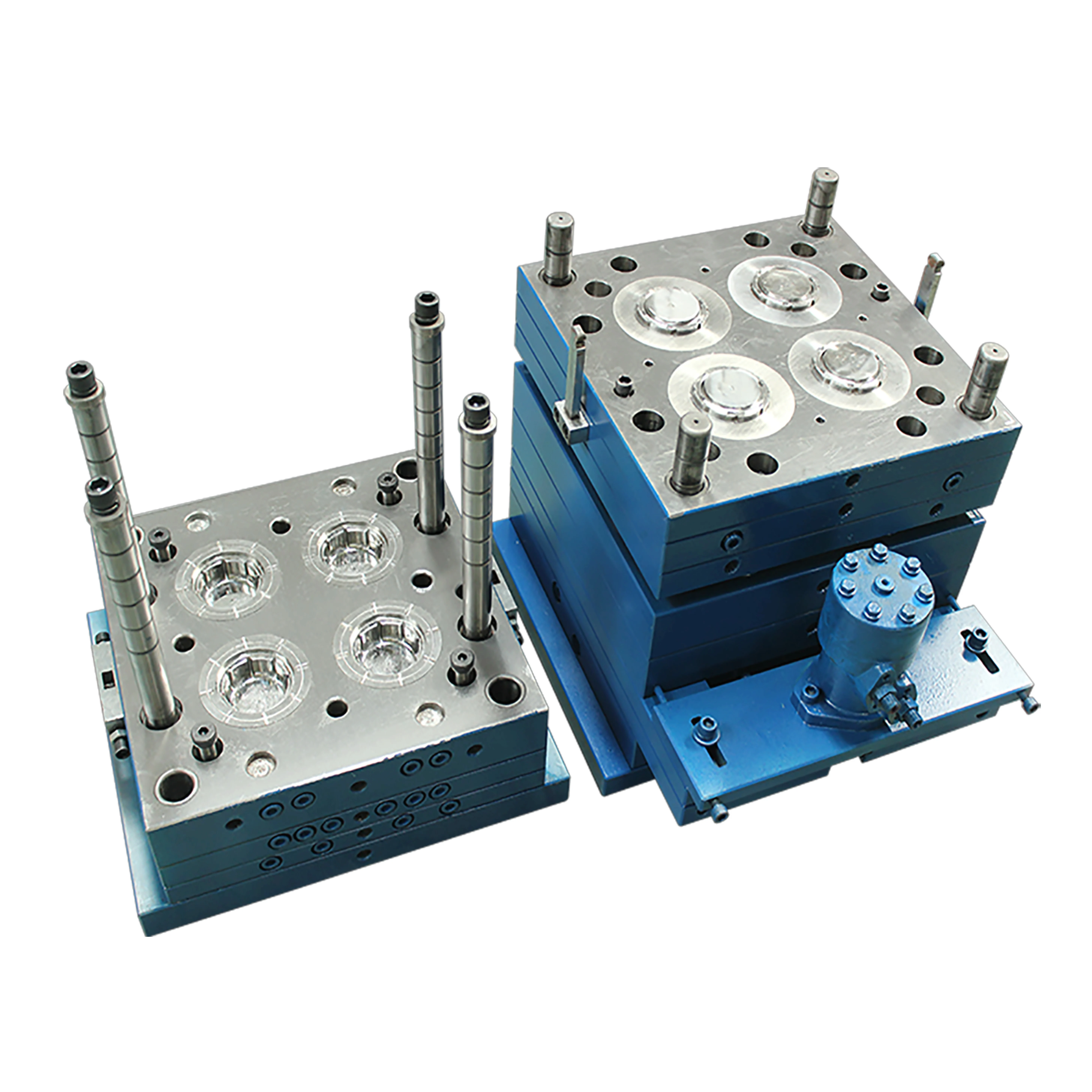 4 cavity 5gallon plastic jerry can thread unscrew cap mould with cold runner