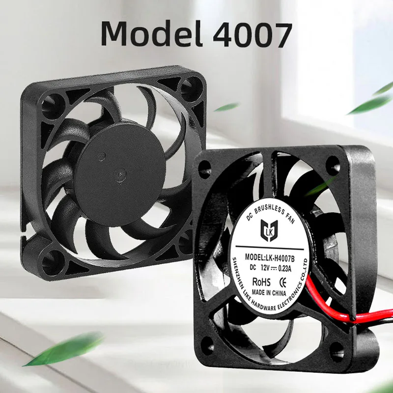 4007 40*40*7.4mm DC 12V 5V High Rpm Cfm Sleeve Static Pressure Axial Flow Fan Portable