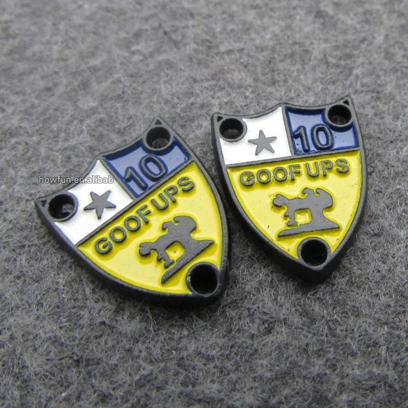 Custom metal label for clothing or clothes accessories