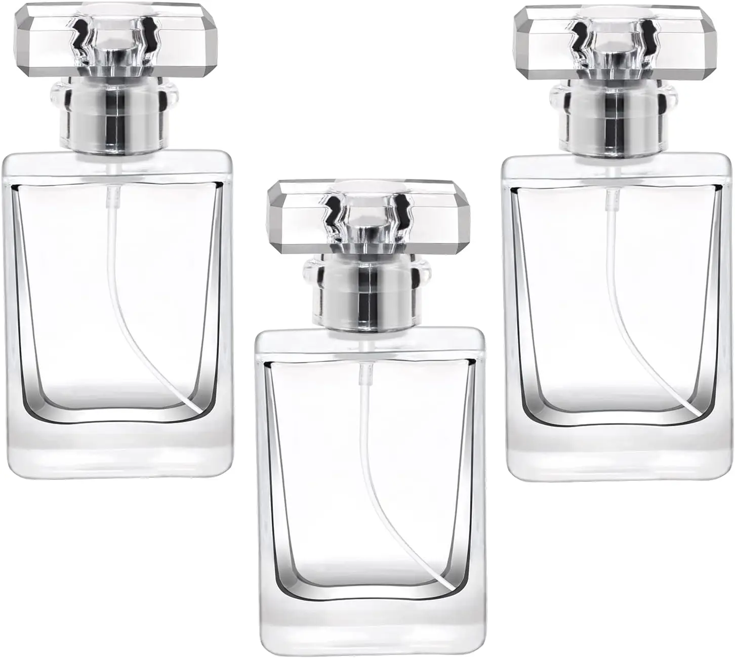 Oem Custom 30ml 50ml 100ml Rectangle Vintage Portable Empty Spray Glass Square 50 Ml Black Perfume Bottle With Plastic Lid