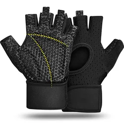 Pink Breathable Weight Lifting Gloves Women Thickening Palm Pad Workout Gym Gloves with Wrist Support Grip for Fitness