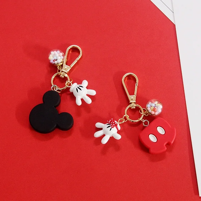
PVC Cartoon Figure Mickey Super Mario Key Chain Mini Anime Key Ring Minnie 