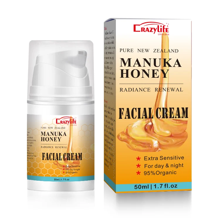 Manuka Honey Cream for Face 50ml -100% Natural- New Zealand Manuka Honey Cream -Moisturizing, firming, whitening anti-wrinkle
