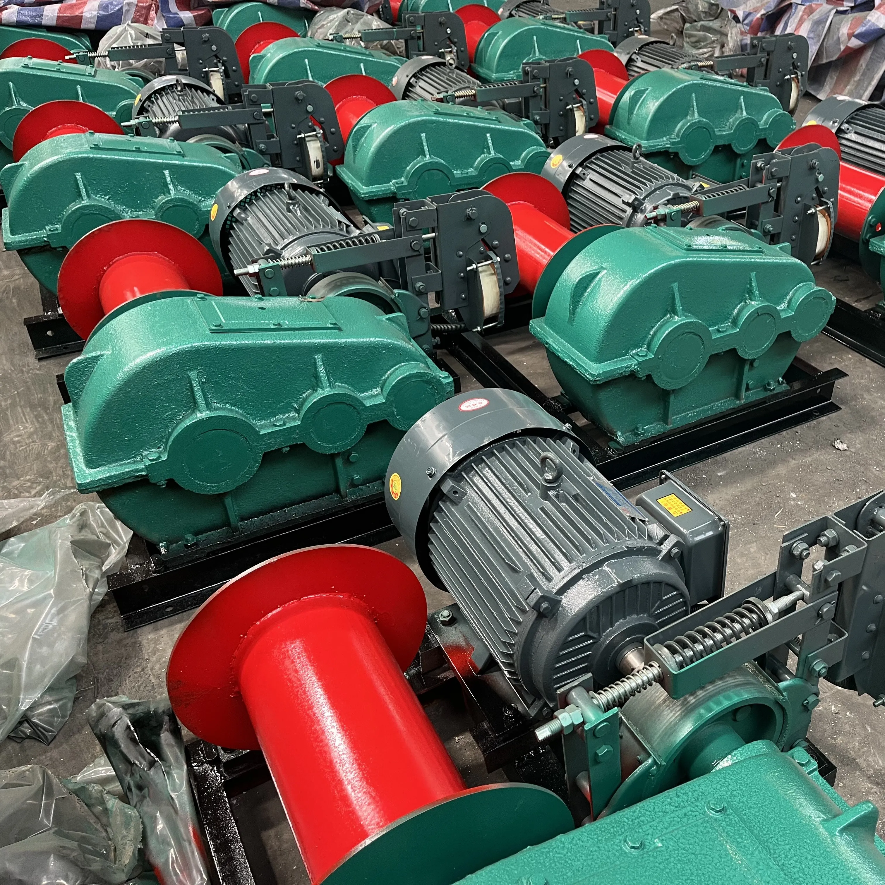 Supply 5 Ton shaft driven diesel engine powered Lifting Cable Puller Drum Winch