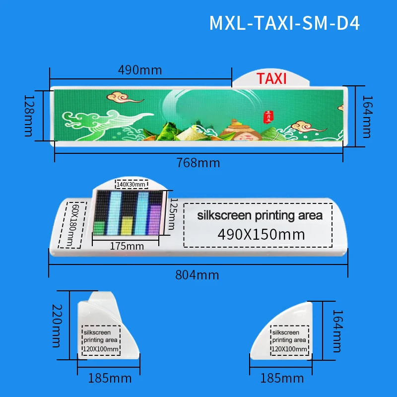 Производитель прямое такси частный автомобиль светодиодный Hd верхний свет рекламный экран интеллектуальный пустой пассажирский полноцветный