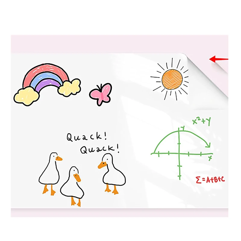 Whiteboards Electrostatic Added Reusable Writing Board Sheets