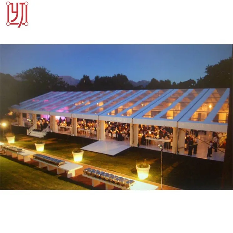 Cheap outdoor permanent 20x30 20x32 large clear pvc roof aluminum alloy romantic marriage marquee party tent