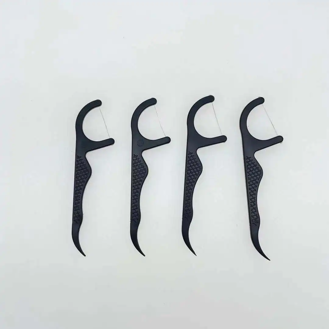 Promotional Easy Reach Tooth Stick Refill PE Dental Floss Toothpick Holder Stick Pick with long handle