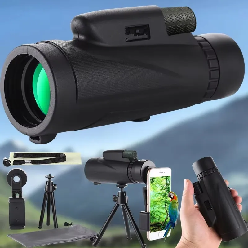 Монокуляр HD 10x42 с держателем для смартфона штатив большой мощности Призма BAK4 телескоп дальнего действия мобильного телефона наружного использования