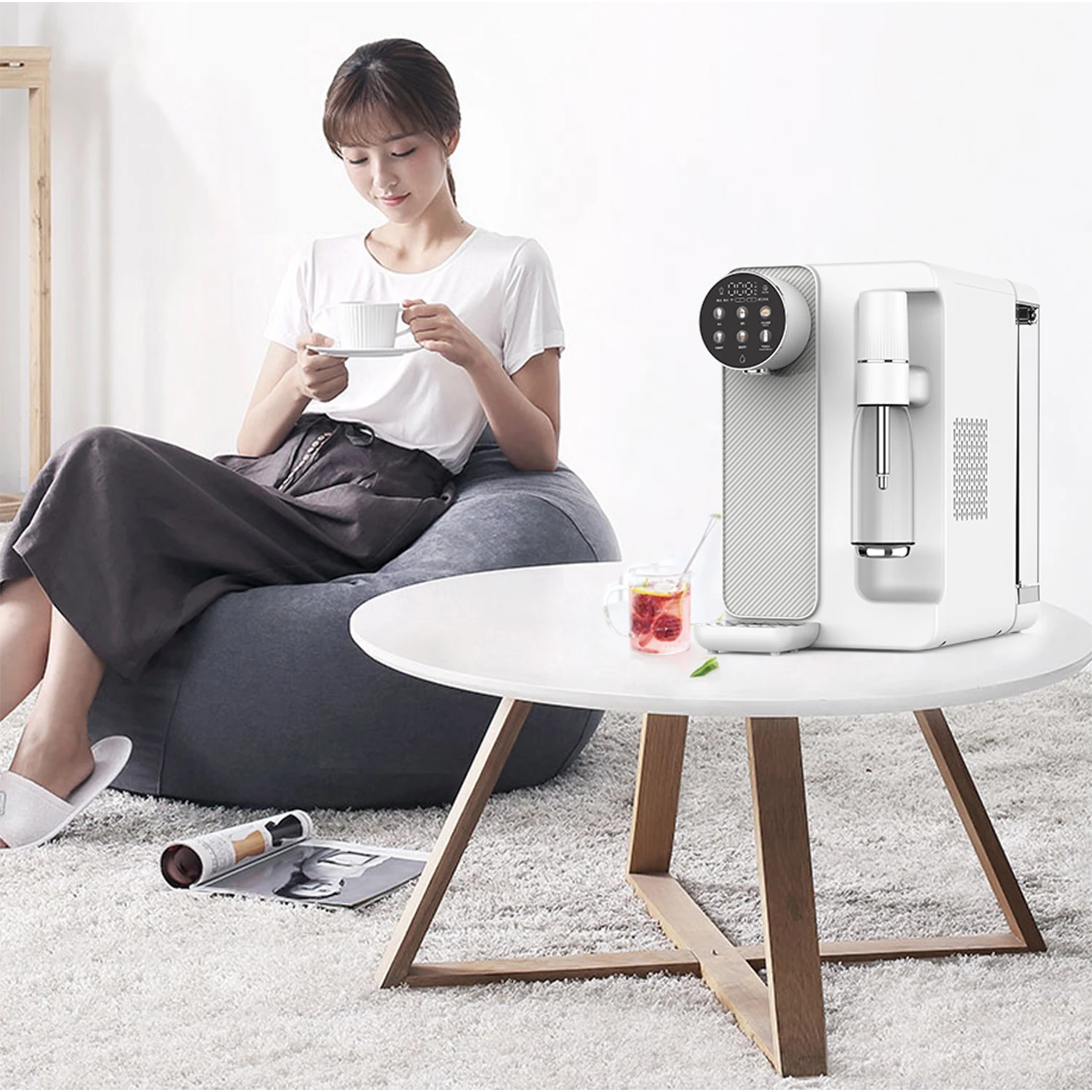 Home Countertop Hot Water Dispenser Soft Drink Co2 Carbonator Soda And Sparkling Water Maker
