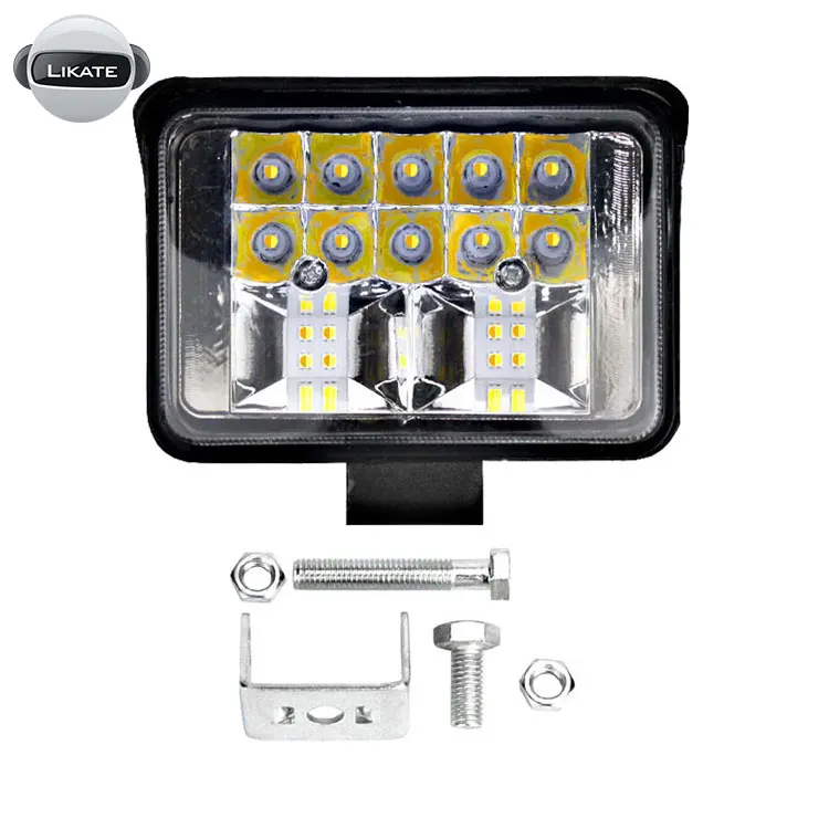 оптовая продажа 12V - 80V LED рабочий свет 64 Вт квадратный высокой мощности Наводнение Светодиодный лампы для грузовиков