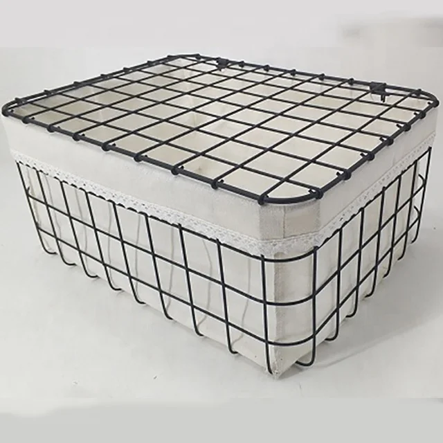 Hot-selling Multi-functionsoy Waxl Storage Basket Varioucandle Cups of Wrought Iron Baskets on Baskets Metal Linen Single Wicker