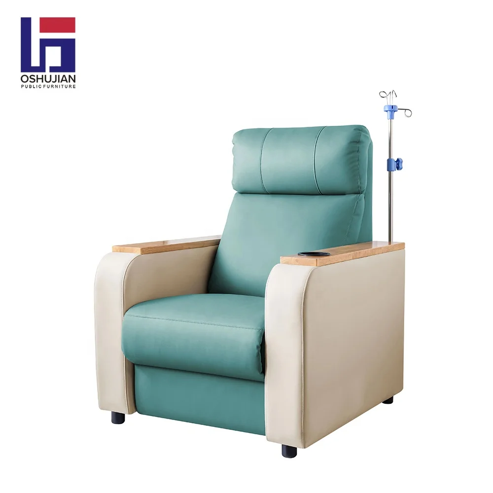 Hospital furniture clinic transfusion adjustable reclining iv infusion chair for patient