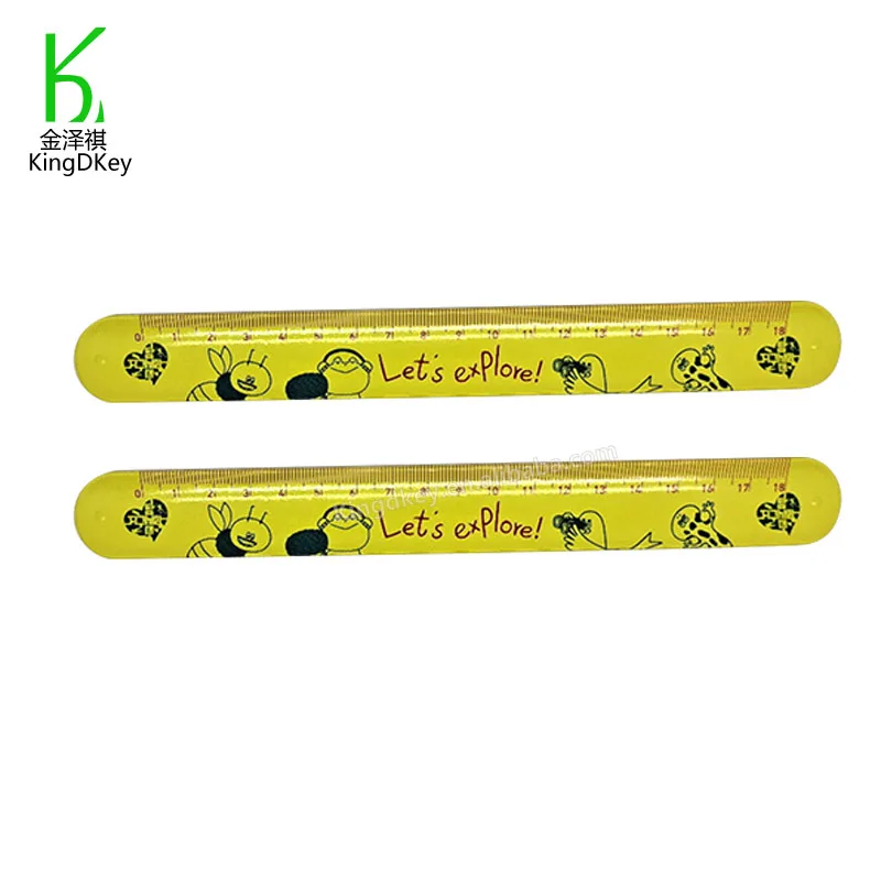 Silicone Rubber Slap Ruler Bracelet Wristband for Kids and Office Work Students Choice Snap Ruler Band Slap on Wristband