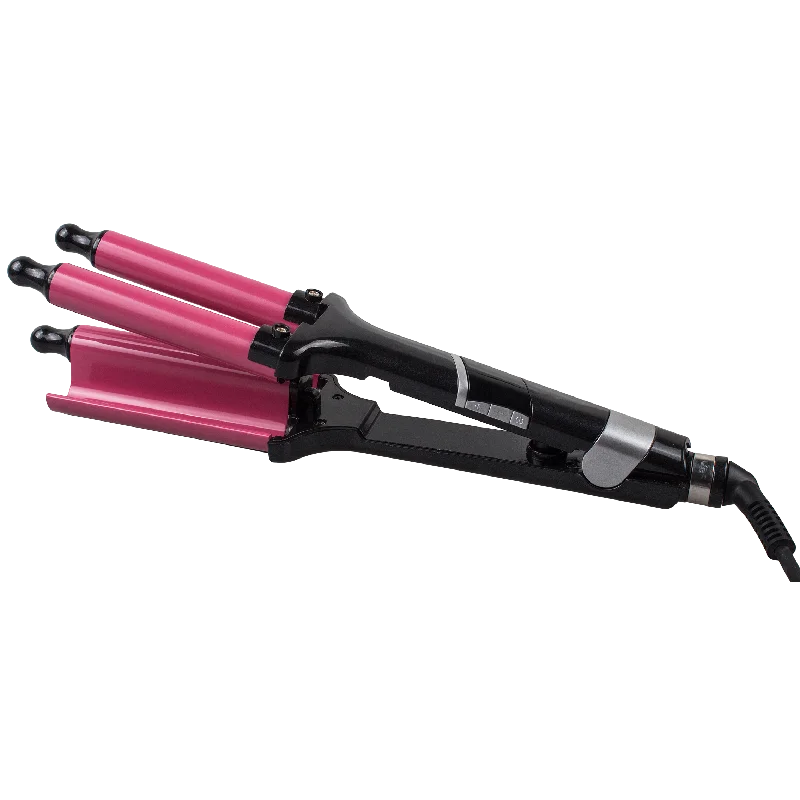 Professional  hair irons waver PTC Electric Curling Iron 3 barrel Hair Curler Deep Wave Barrel Crimp with multi-function