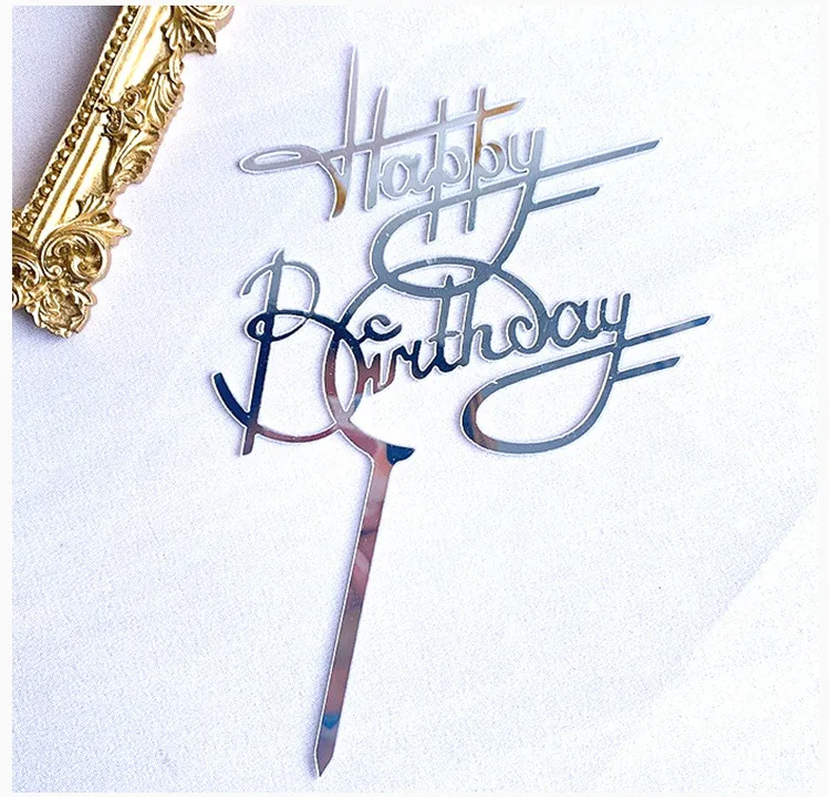 INS popular Happy Birthday letters decorative Cake Topper