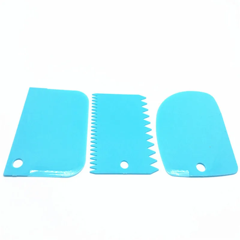New Three-color Scraper Set,Cream Plastic Scraper Cake,Urable And Easy To Clean L0252/2
