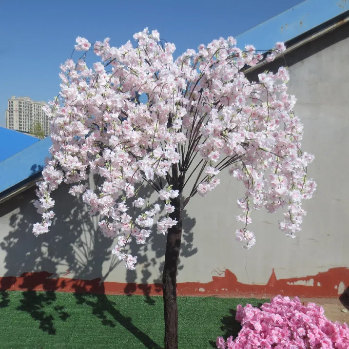4ft 5ft 8ft 10ft Silk Plants Pink Flower Home Garden Wedding Decoration Indoor Blossom Tree Artificial