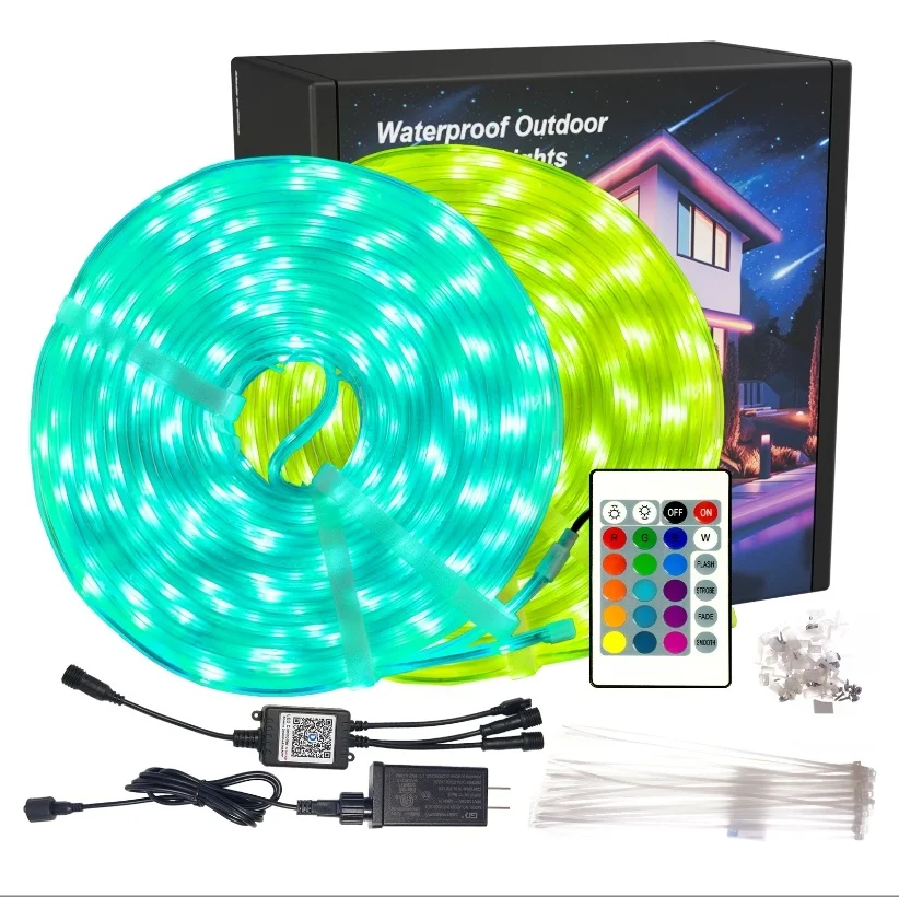 30 meter LED strip PVC tube 5050RGB outdoor waterproof colorful decorative light