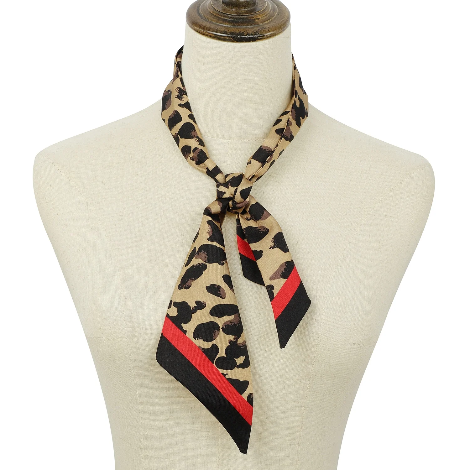 Fashion Long Angled Polyester Scarf Bag Handle Scarf Ribbon Belt VersatileTied Bag Bow Small Polyester Edge Scarf