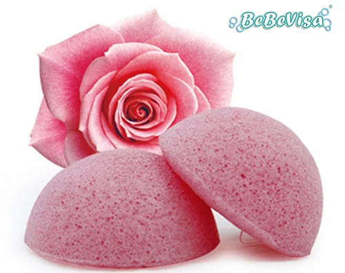 2020 hot sale organic for new born baby halfball shape konjac sponge private label