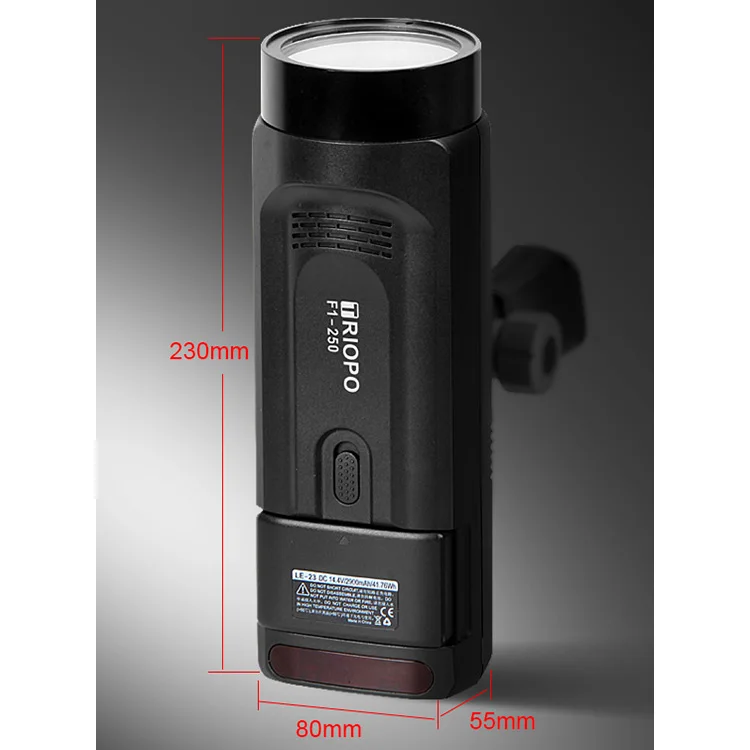 Triopo High power 250watts strobe light photography studio flash for godox flash light camera