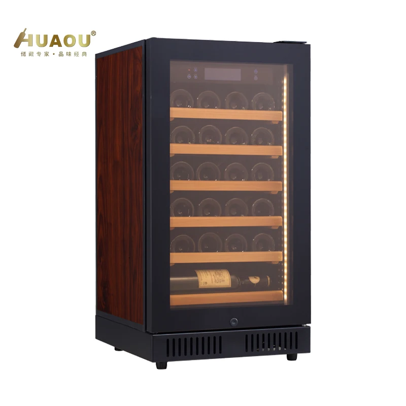 20 Bottle 68L  Mini Wine Cooler With Beech Shelf For Wine fridge compressor refrigerator