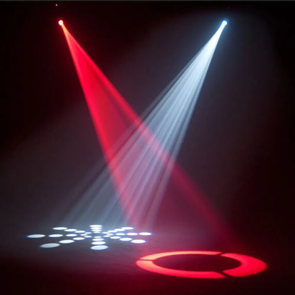 U`King Hot Sales Head Moving 25W RGBW 4 in 1 LED Heads 8 Gobos Patterns Spotlight Light