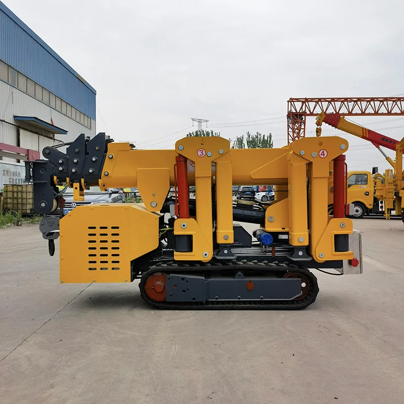 Heavy Duty Mini Spider Crawler Crane Elevator Hoist Glass Curtain Wall Lift Telescopic 8T Small Spider Crane