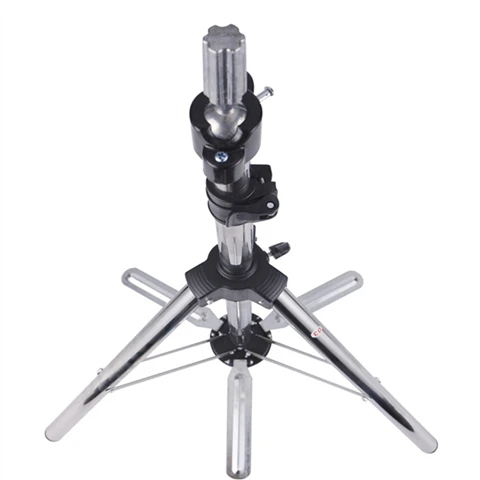 Stainless Steel Wig Stand Tripod For Training Mannequin Head Adjustable Tripod Stand Holder For Hairdressing