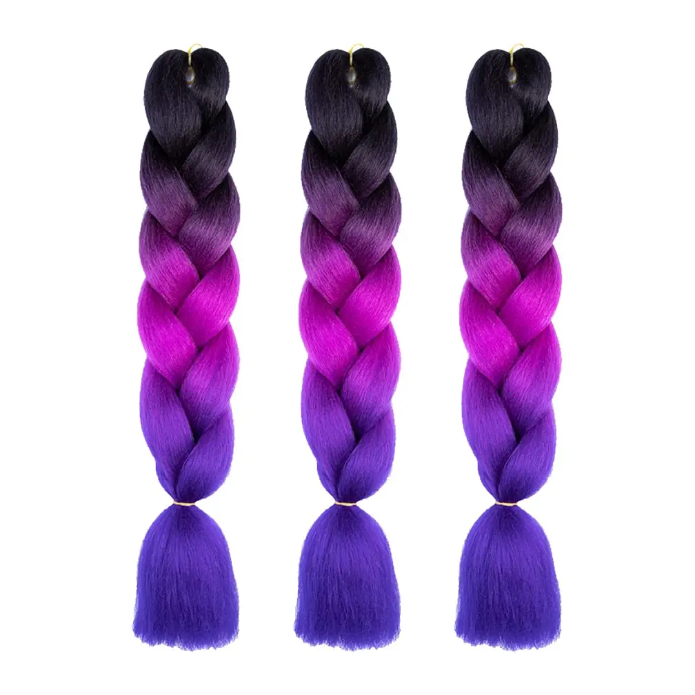 Free Sample Hair Extension Wholesale for African Braids Ombre Expression Jumbo Hair Braid Synthetic Braiding Hair