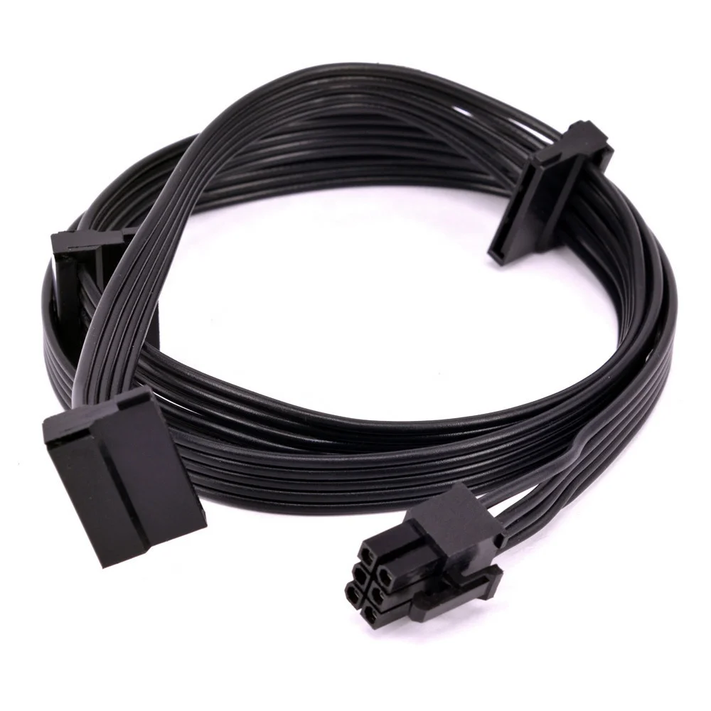  PCI-e 6Pin to 3 Ports SATA 15Pin Power Supply Cable for CORSAIR RMx Series RM1000x RM850x RM750X RM650x RM550x Adapter