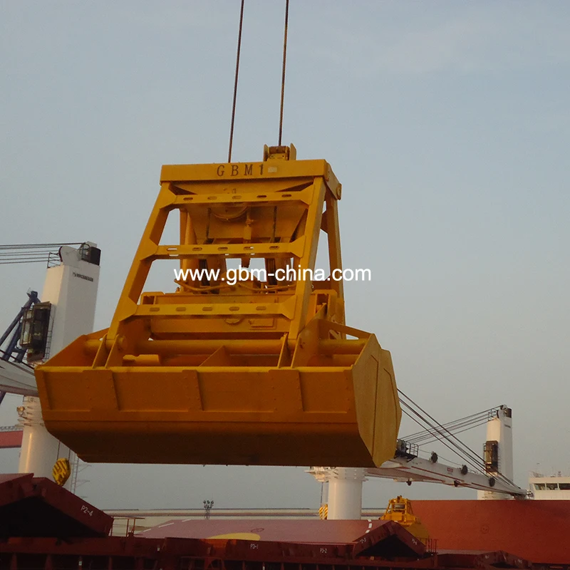 Remote control hydraulic bulk cargo grab bucket 6-12m3