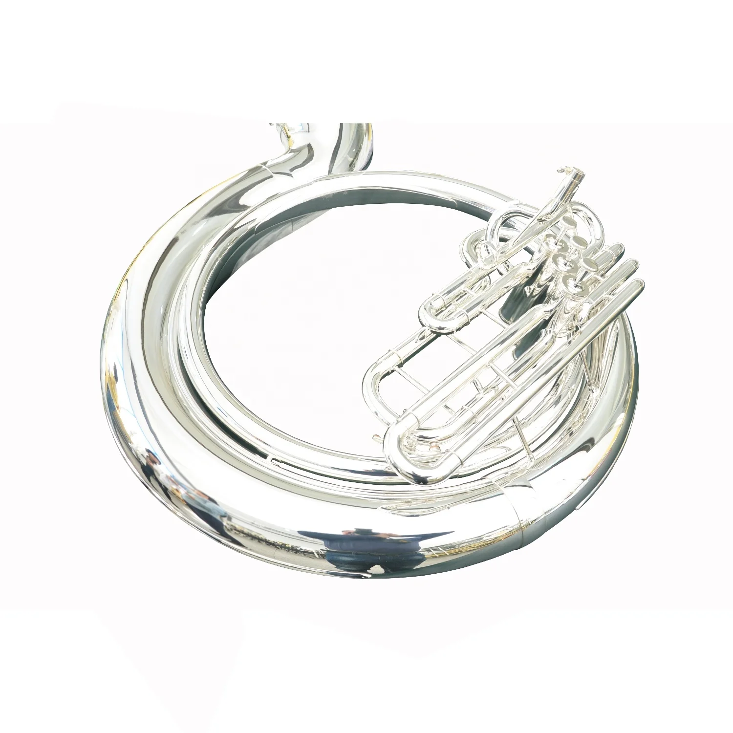 Профессиональный 3-х вентильные серебро sousaphone ключ