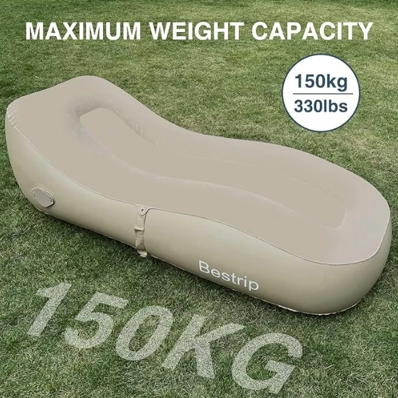 Inflatable Sofa Inflatable Lounger, Inflatable Air Bed with Electric Air Pump, Suitable for Indoor Outdoor Use