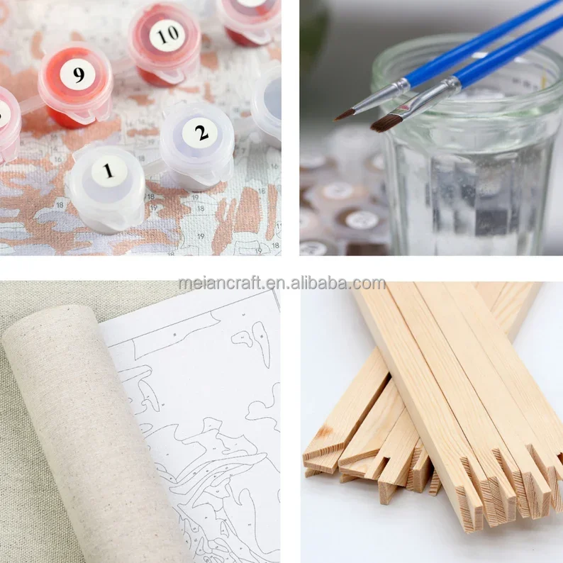 Modern personalised paint by numbers kit custom Painting Canvas painting by numbers art