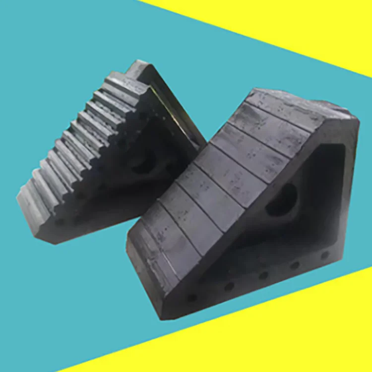 Hot Sale Small Portable Lightweight Parking Safety Prevent Rolling Rubber Wheel Chocks Vehicle Tire Chock