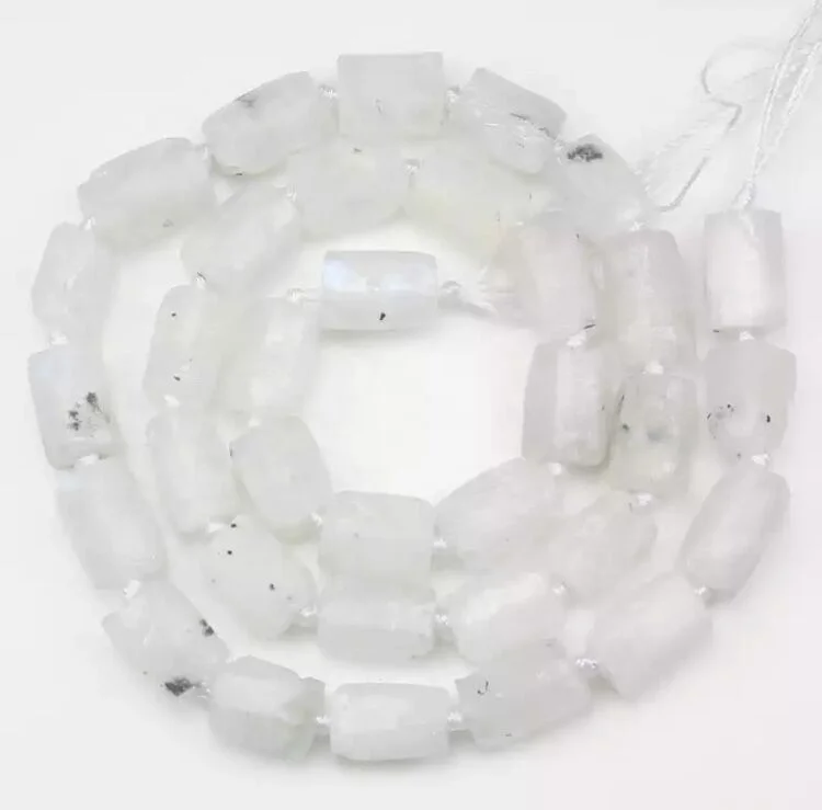 LS-A531 Amazing Natural Gemstone Cylinder Tube Stone Moonstone Beads 5-10mm Irregular Column Beads DIY Jewelry