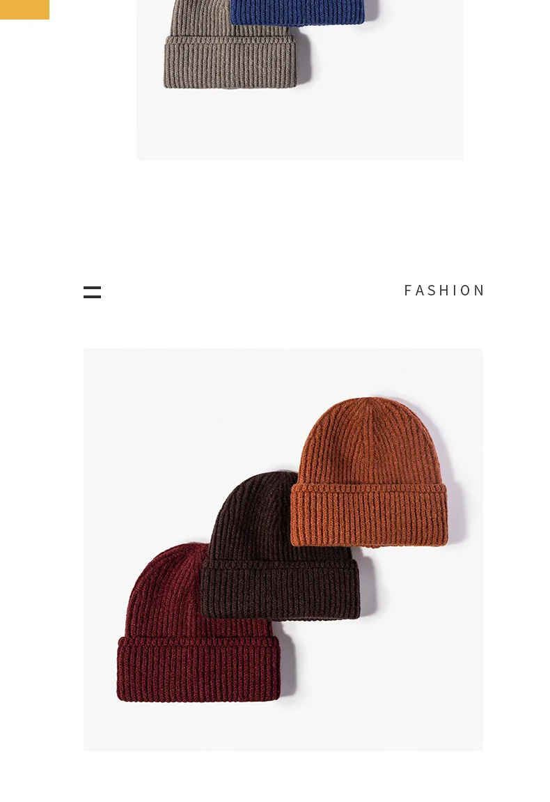 Winter Hats for Men Women Beanies Knitted Cuffed Hat Students Autumn Warm Caps Couples Bonnet Ladies Casual Cap