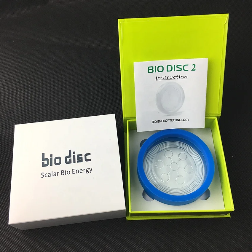Cheap price 2200ions  quantum saclar bio glass disc 2 alpha spin disc energy bio with gift box . OEM logo .
