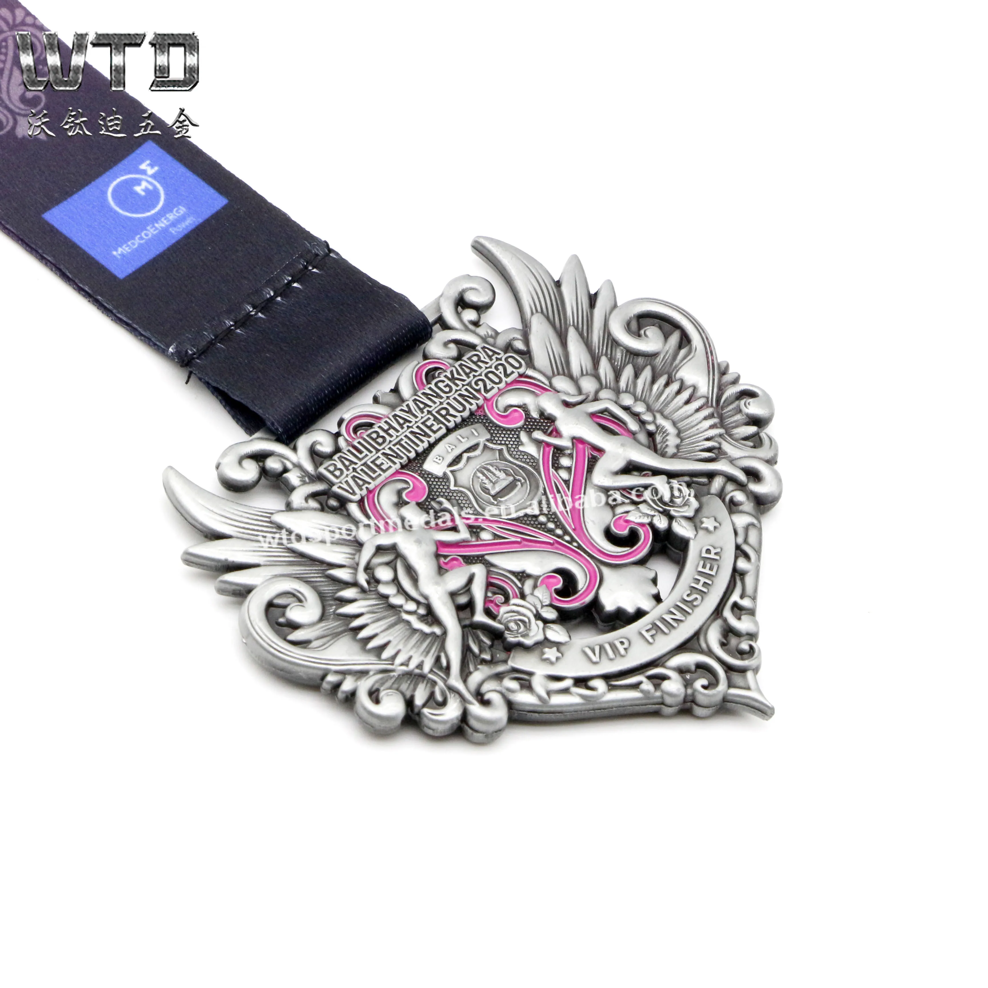  Promotion cheap OEM design zinc alloy Metal Marathon Running Gold Sports