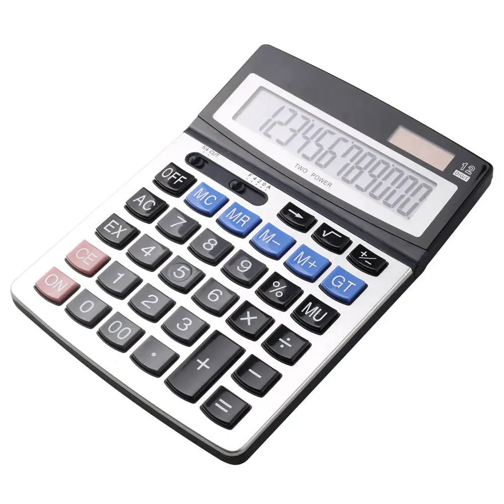 Digits Solar Calculator Digit Mini Student Scientific Calculator Promotional 240 Functions 12 Black Plastic Electronic Product