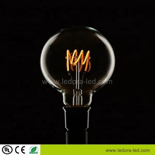 Soft Spiral led filament vintage edison bulb led horn 2200k 2700k warm white dimmable for decoration
