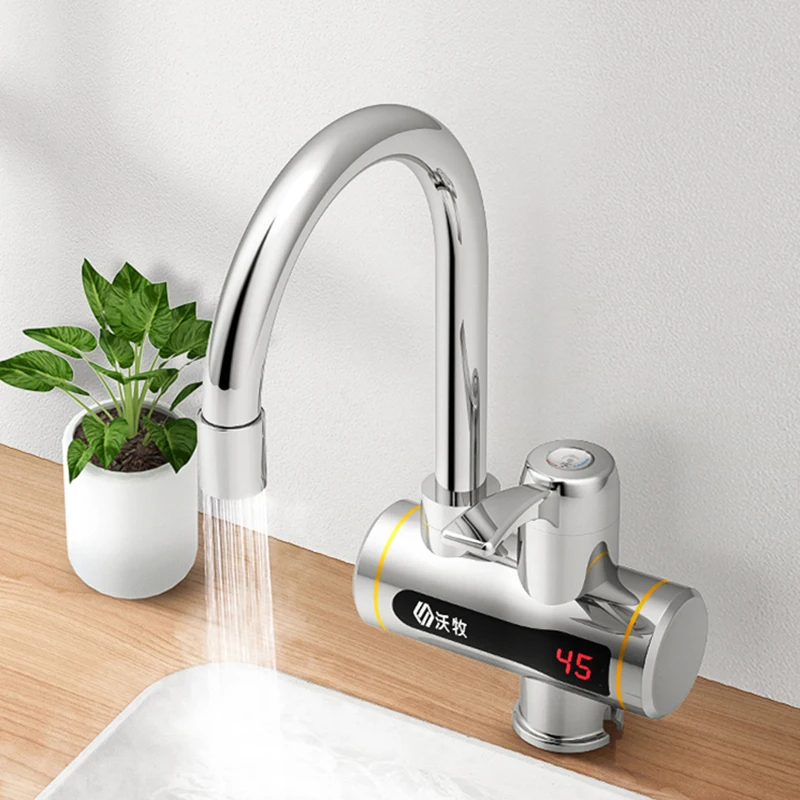 
High Quality Best Selling Kitchen Bathroom Heater 220V Single Handle Electric Shower Instant Heating Water Faucet Kitchen Tap 